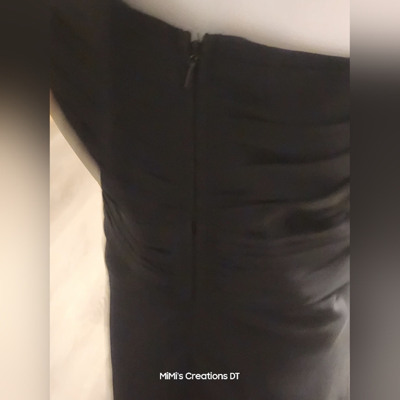 Bari Jay Black One Strap Bridesmaid/Prom Evening Gown - Picture 7 of 9